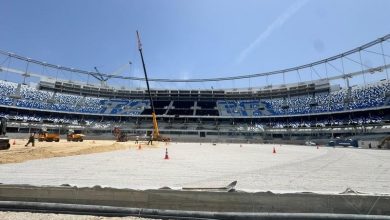 رفع دعامات سقف "ملعب طنجة" يكشف بلوغ الأشغال مرحلة متقدمة