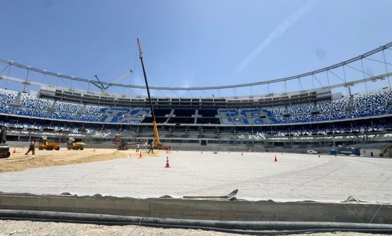 رفع دعامات سقف "ملعب طنجة" يكشف بلوغ الأشغال مرحلة متقدمة رفع دعامات سقف "ملعب طنجة" يكشف بلوغ الأشغال مرحلة متقدمة