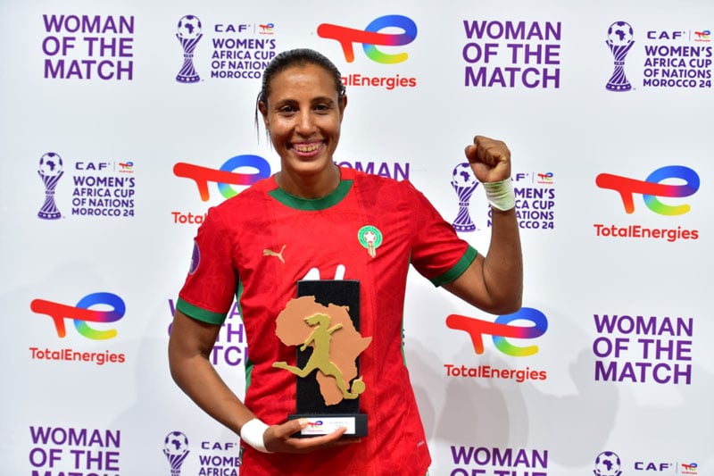 رباح أفضل لاعبة في لقاء المغرب والسنغال