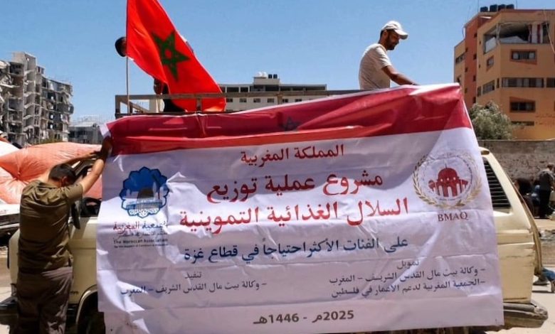 بيت مال القدس يوزع أغذية في غزة