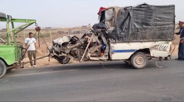 ارتفاع ضحايا حادث اشتوكة إلى أربعة قتلى و14 جريحاً