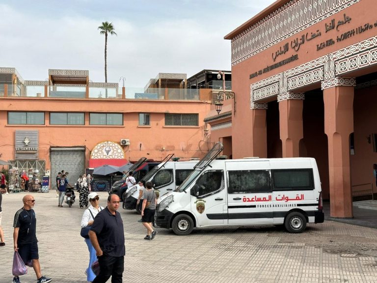 استنفار أمني في ساحة جامع الفنا بمراكش لمنع احتجاجات (صور)