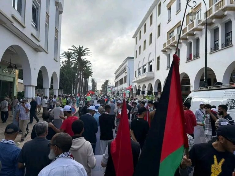 الرباط تشهد مسيرة حاشدة تضامنًا مع فلسطين وتنديدًا بالحرب على غزة