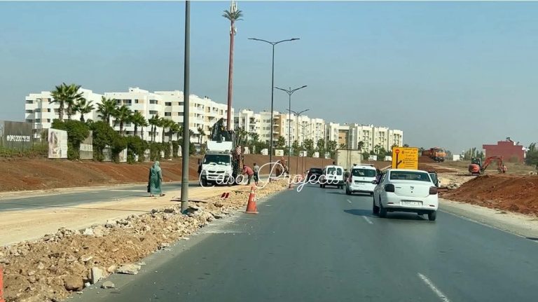 تطورات مشروع أشغال تهيئة طريق “لاروكاد” في الدار البيضاء