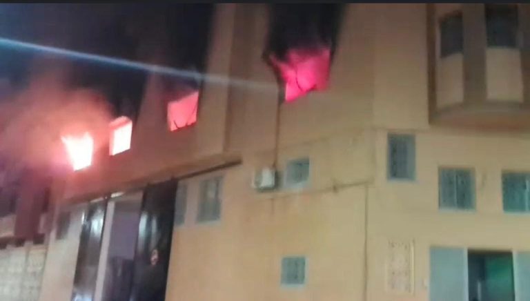 حريق مهول يلتهم منزلًا بمراكش بسبب تماس كهربائي