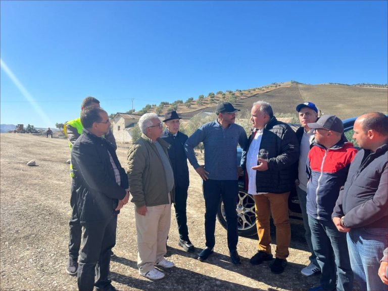 عامل تاونات يتفقد تقدم أشغال تثنية الطريق الوطنية رقم 8