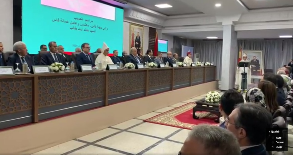 لفتيت يترأس مراسيم تنصيب آيت الطالب واليا على جهة فاس–مكناس