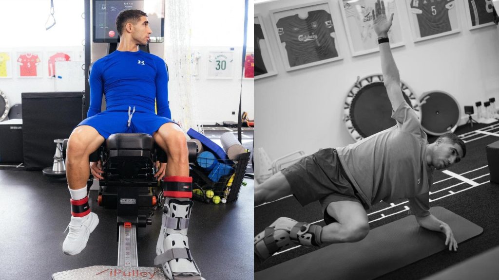 حكيمي يواصل استعداداته رغم الإصابة: صور وفيديو حديثة تشعل مواقع التواصل